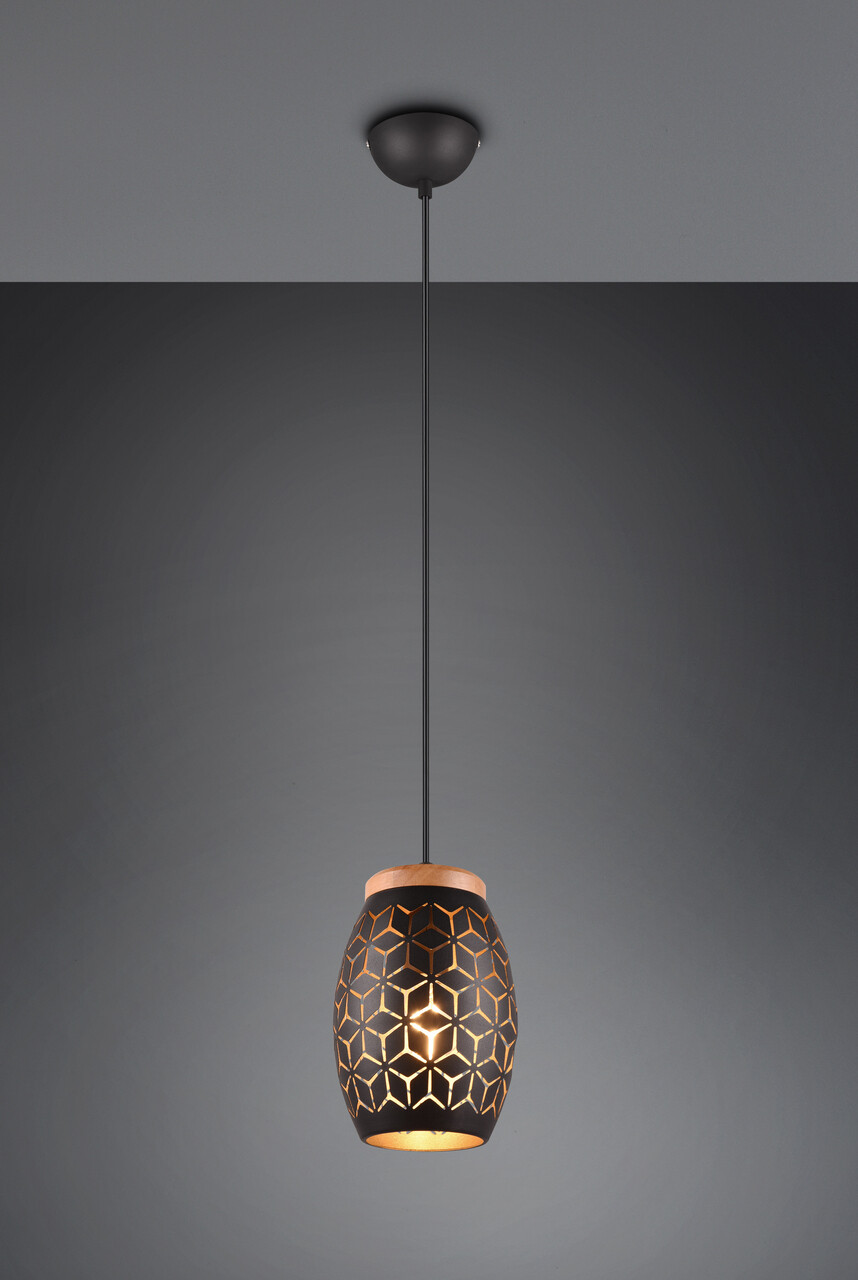 Lustra Bidar, RL, 15x150 cm, 28W, 1x E27, metal, negru/natur - imagine 7